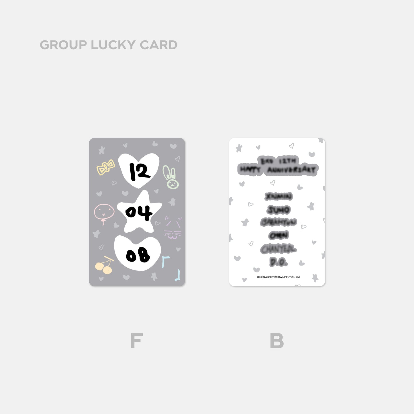 LUCKY CARD SET - EXO 12th Anniversary MD