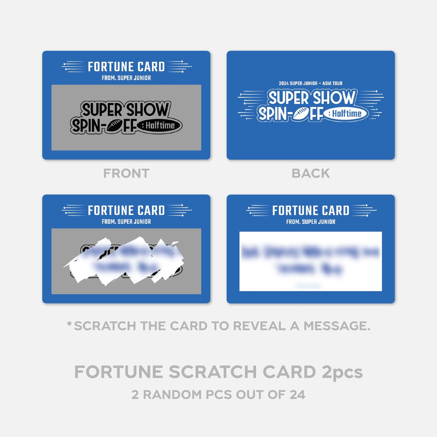 FORTUNE SCRATCH SET - 2024 SUPER JUNIOR 'SUPER SHOW SPIN - OFF : Halftime' MD
