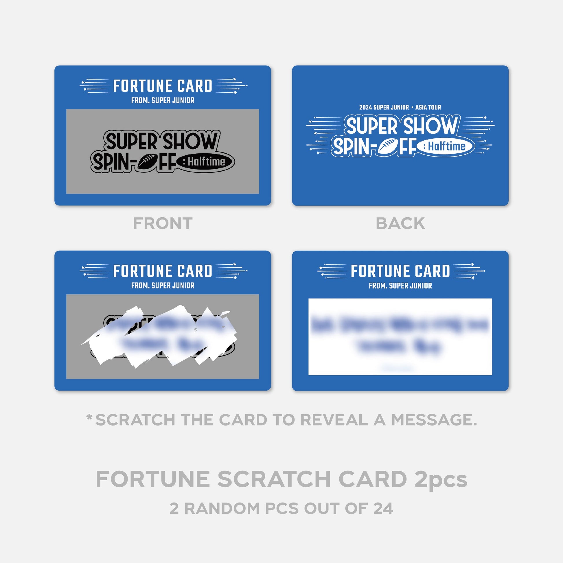 FORTUNE SCRATCH SET - 2024 SUPER JUNIOR 'SUPER SHOW SPIN - OFF : Halftime' MD