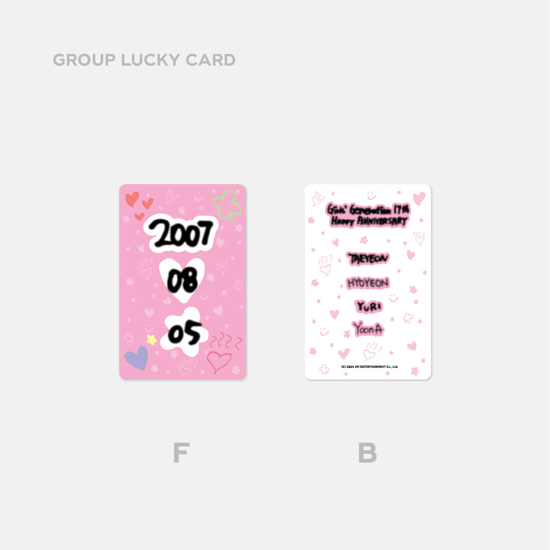 LUCKY CARD SET - Girls' Generation 17th Anniversary MD