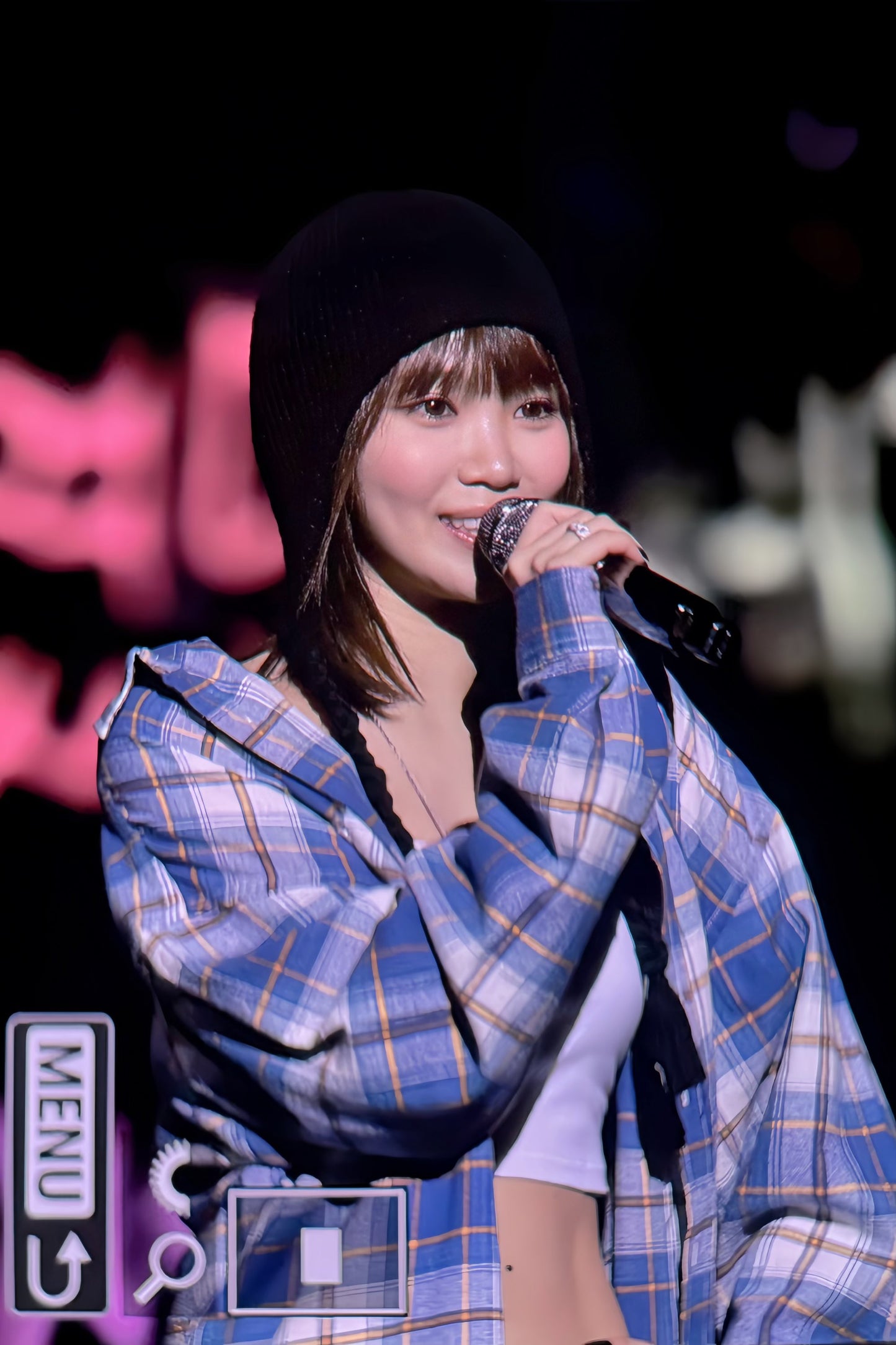 ★[LE SSERAFIM Chaewon Worn] 【YESEYESEE】Flannel Check Shirt Blue