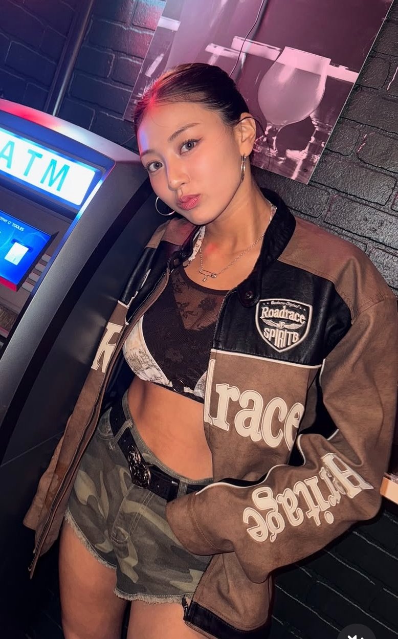 ★[TWICE Jihyo Worn] 【BUCKAROO】artificial leather suede coloring rider jacket brown