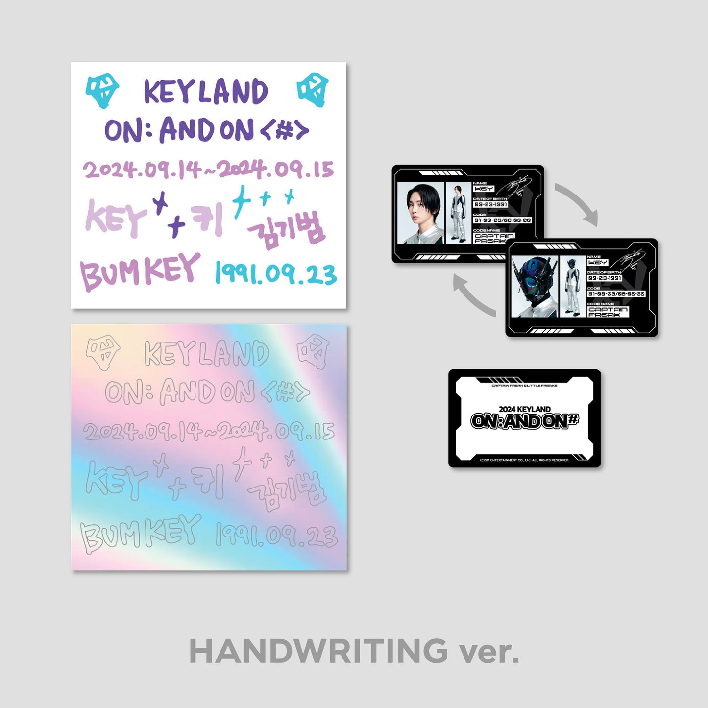LENTICULAR ID CARD +  DECO STICKER SET - 2024 KEYLAND ON : AND ON <#> MD