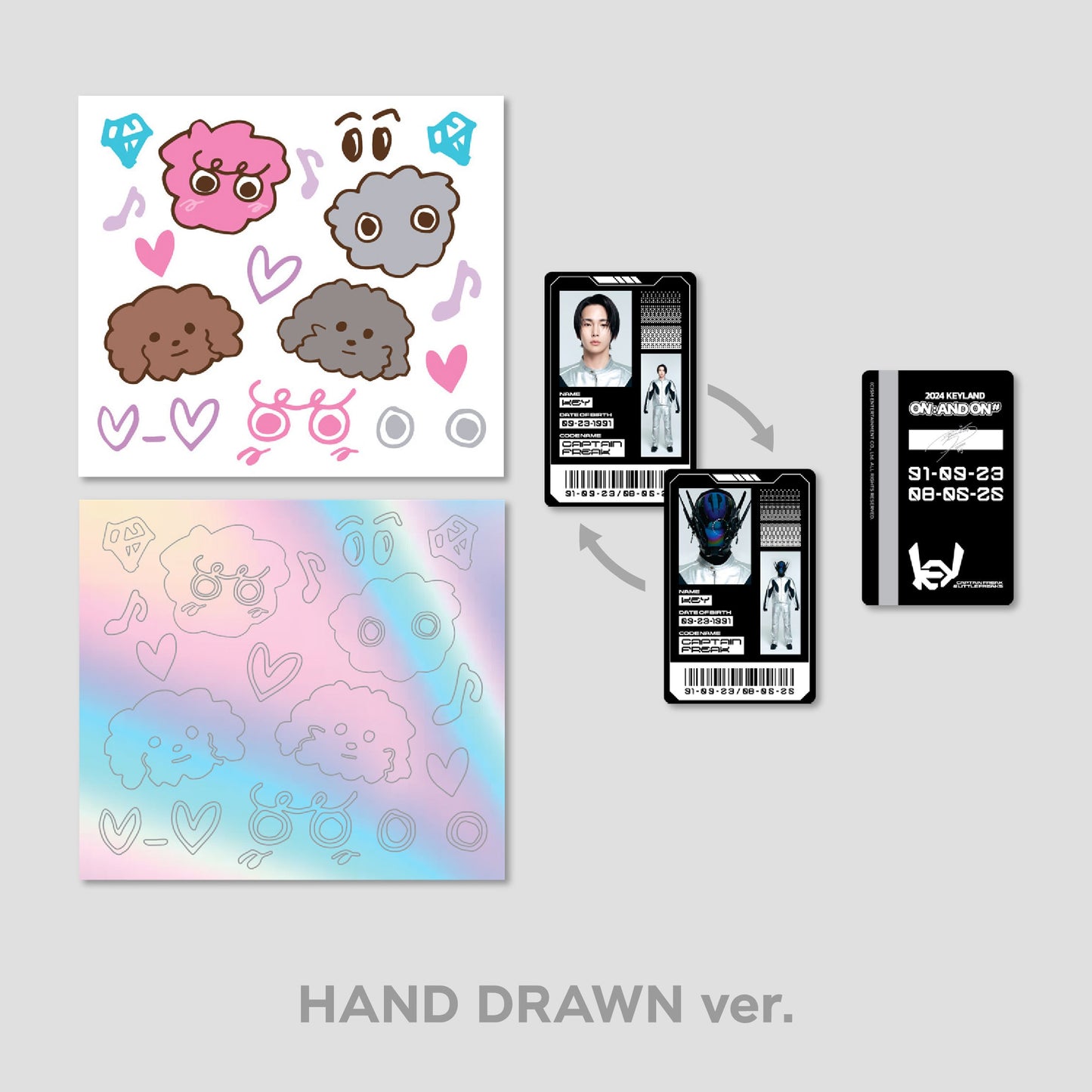 LENTICULAR ID CARD +  DECO STICKER SET - 2024 KEYLAND ON : AND ON <#> MD
