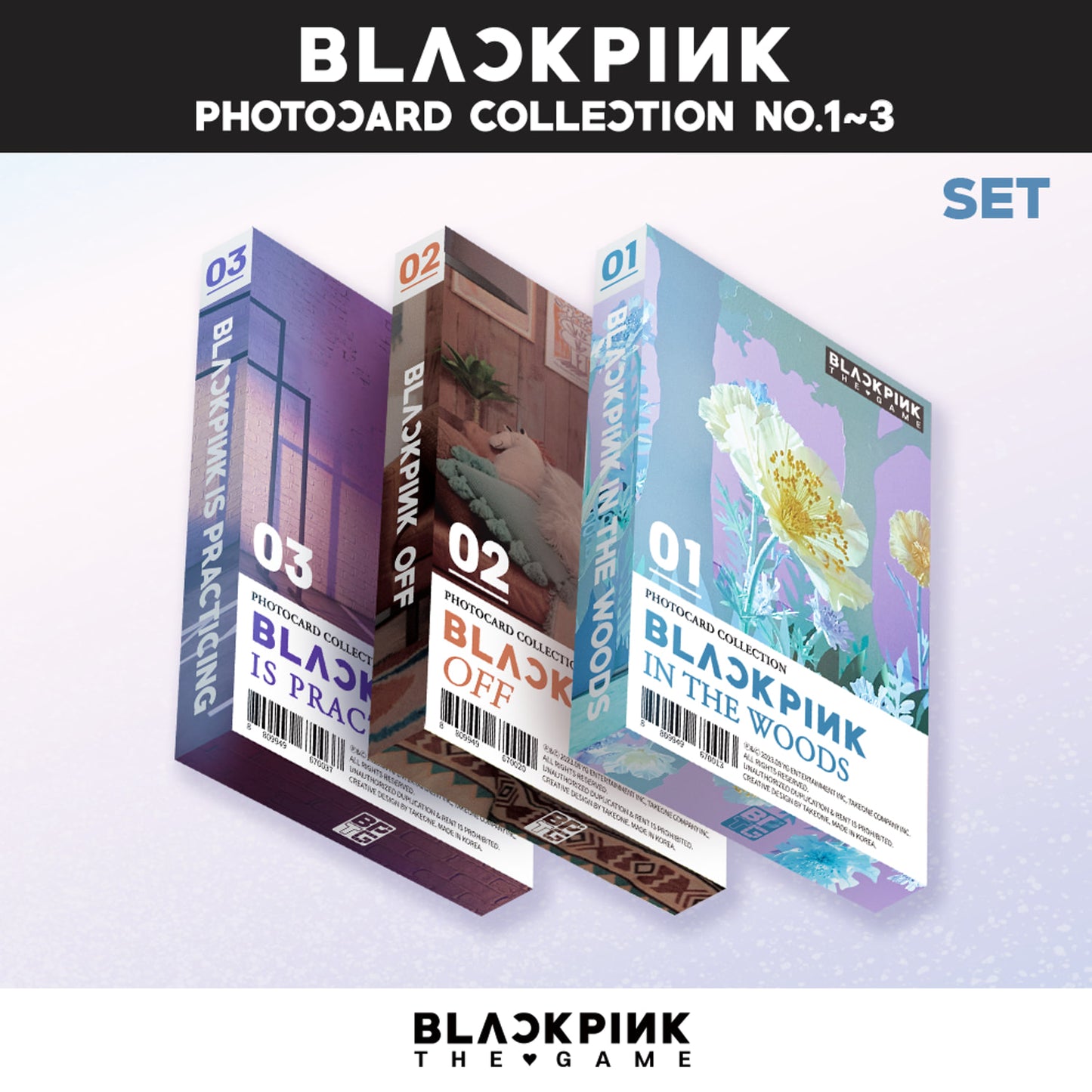 BLACKPINK THE GAME PHOTOCARD COLLECTION No.1~3 (SET) - YG SELECT