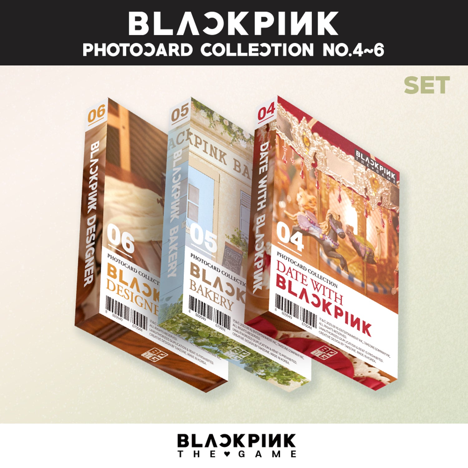 BLACKPINK THE GAME PHOTOCARD COLLECTION No.4~6 (SET) - YG SELECT