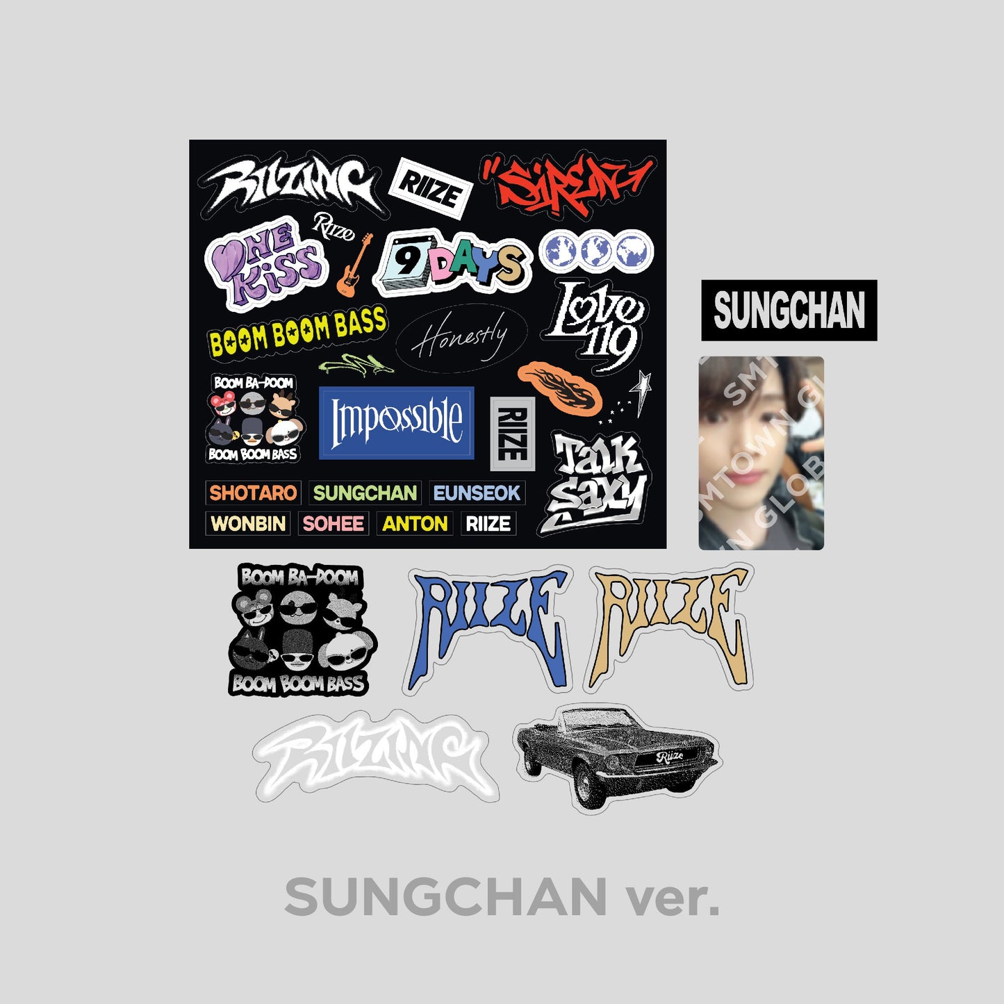 REMOVABLE LAPTOP DECO STICKER SET - RIIZE 'RIIZING - The 1st Mini Album' MD
