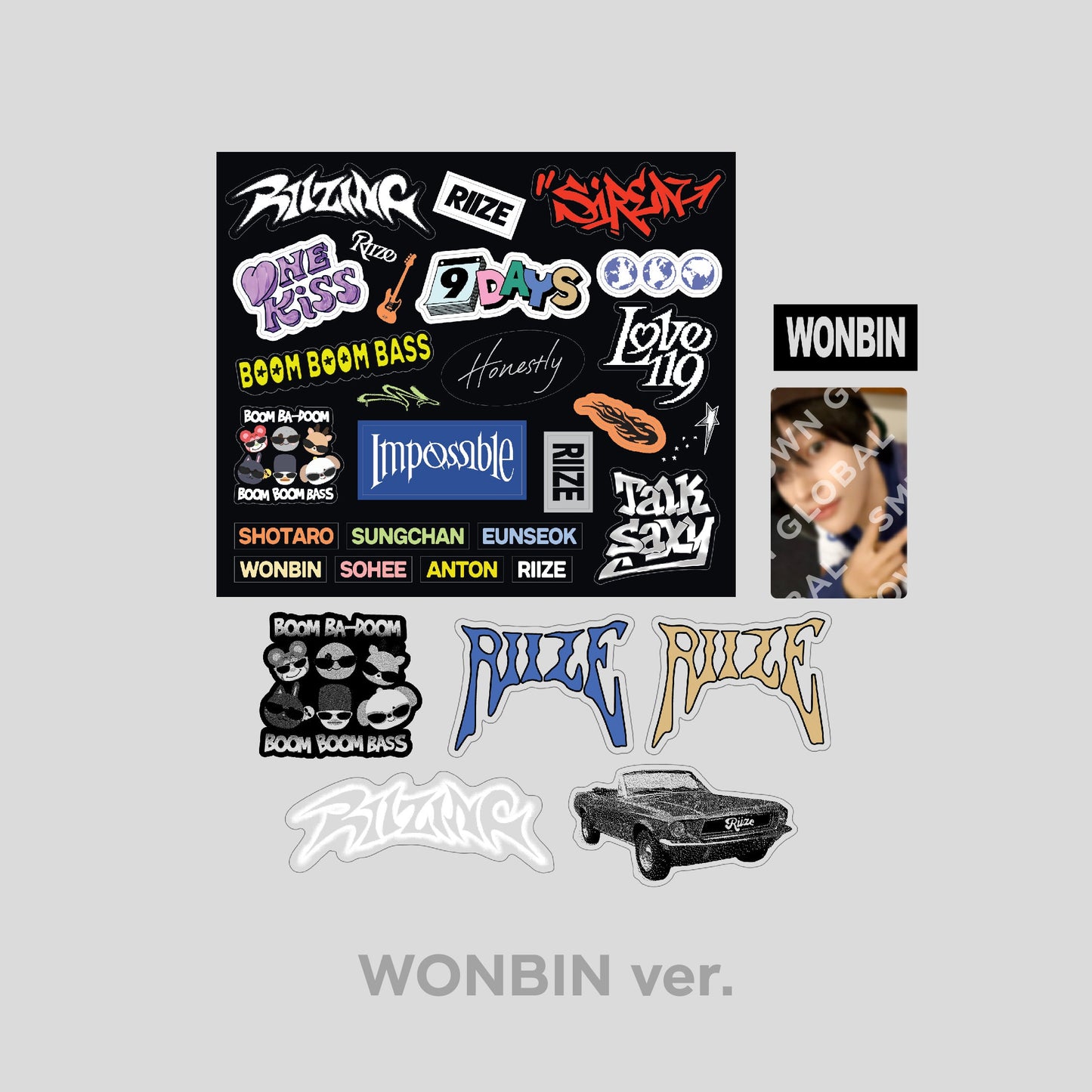 REMOVABLE LAPTOP DECO STICKER SET - RIIZE 'RIIZING - The 1st Mini Album' MD