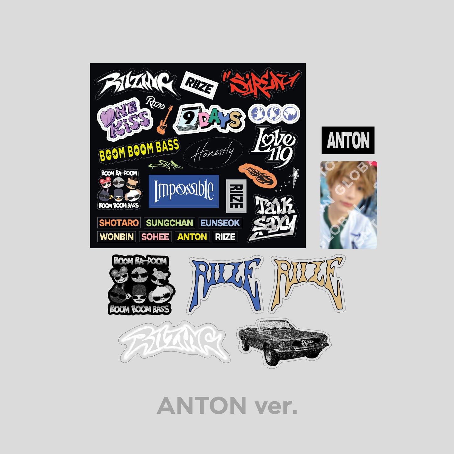 REMOVABLE LAPTOP DECO STICKER SET - RIIZE 'RIIZING - The 1st Mini Album' MD