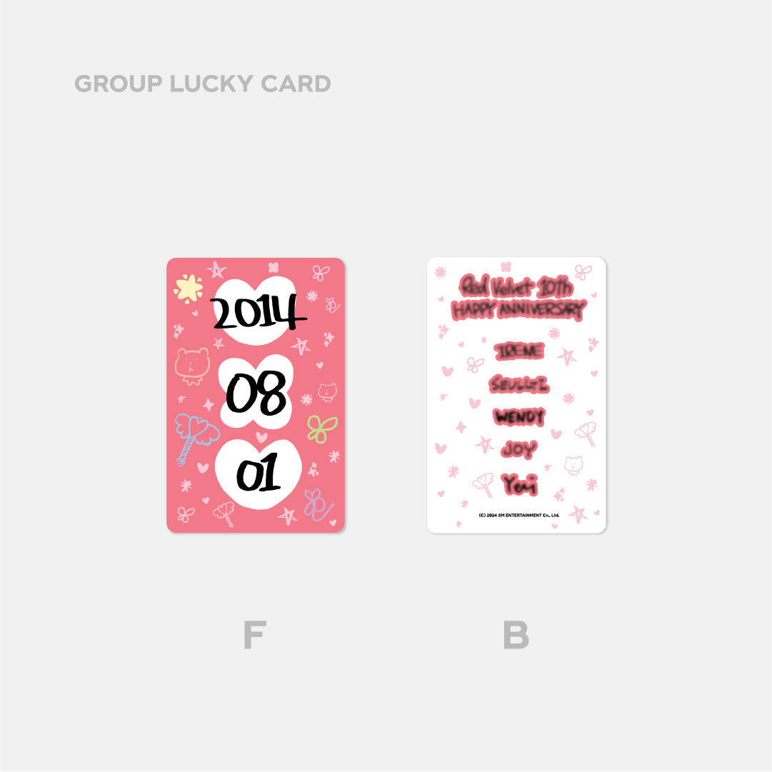 LUCKY CARD SET - Red Velvet 10th Anniversary MD