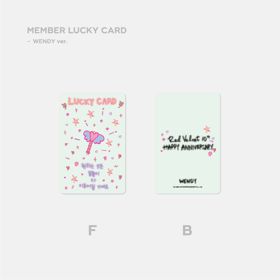 LUCKY CARD SET - Red Velvet 10th Anniversary MD
