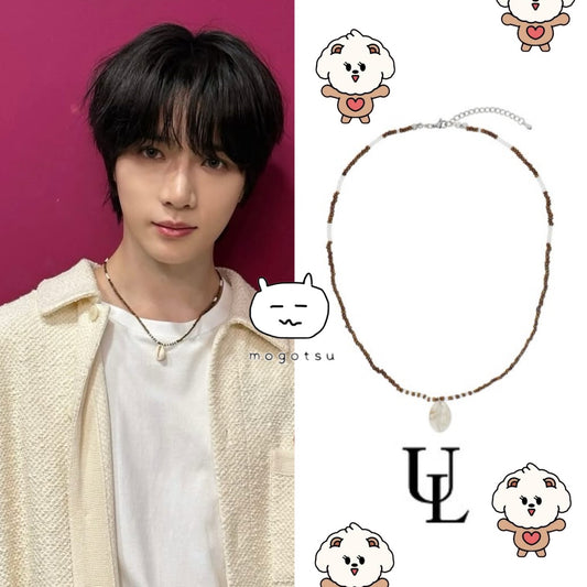 ★[TOMORROW X TOGETHER Beomgyu Worn] 【ULAN】Shell Mini Beads Necklace