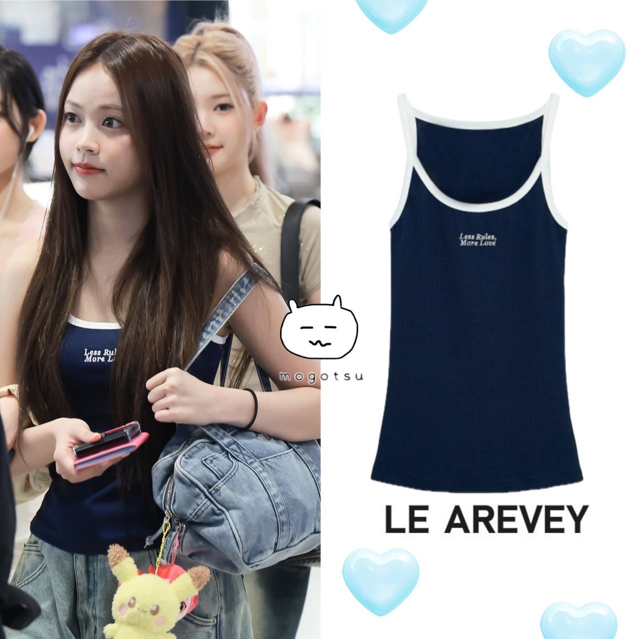 ★[Hearts2Hearts Carmen Worn] 【LE AREVEY】SLEEVELESS NAVY