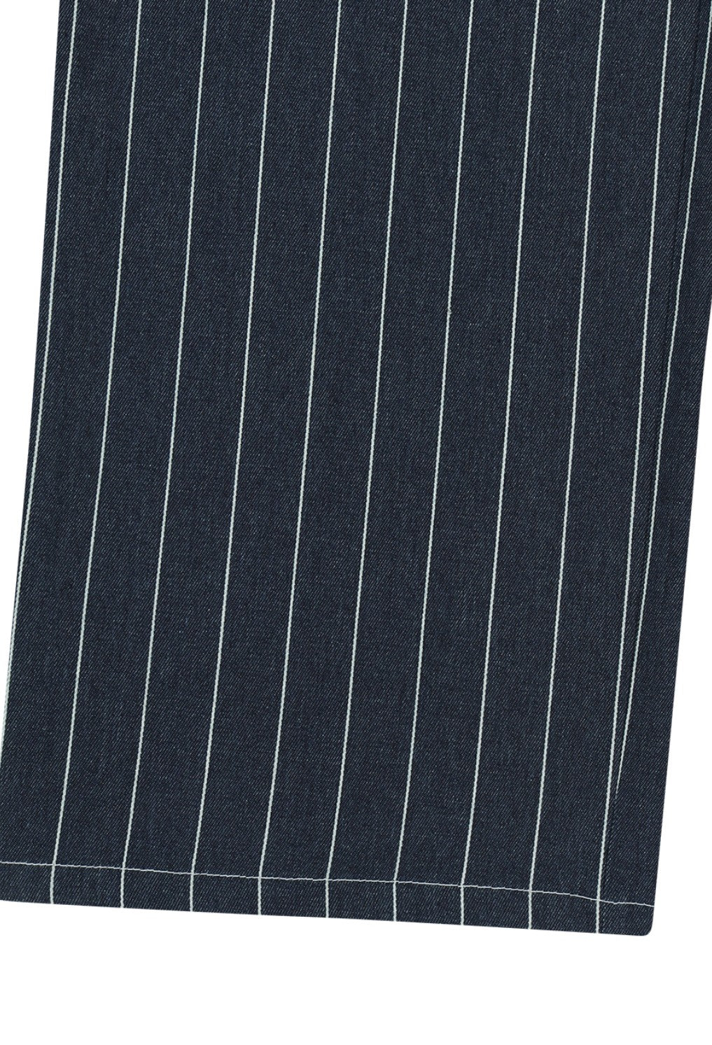 ★[aespa KARINA Worn] 【AAKAM】Striped Cinch Back Denim Pants (Blue)