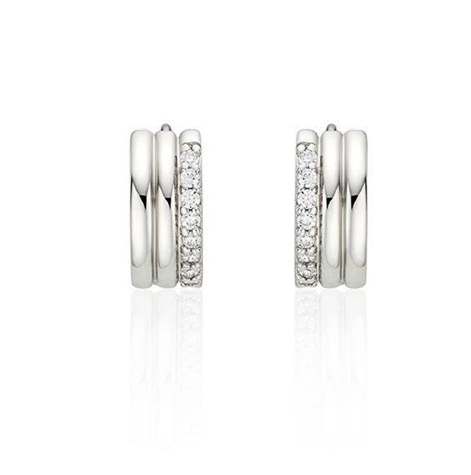 ★[RIIZE Shotaro Worn] 【HYERES LOR】Triple Silver(W) Pave Earrings