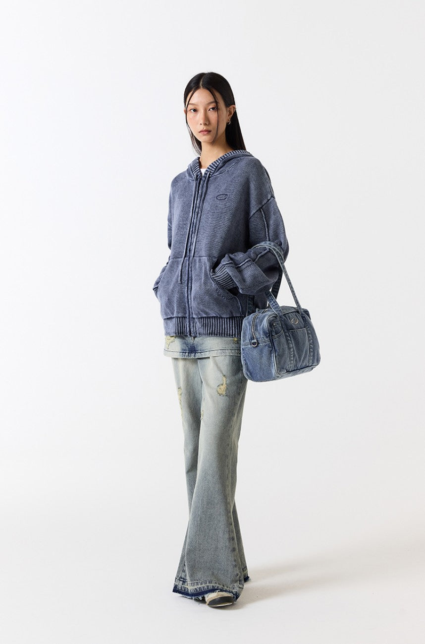 ★[Hearts2Hearts Carmen Worn] 【ODDSTUDIO】Odd signature denim duffel bag