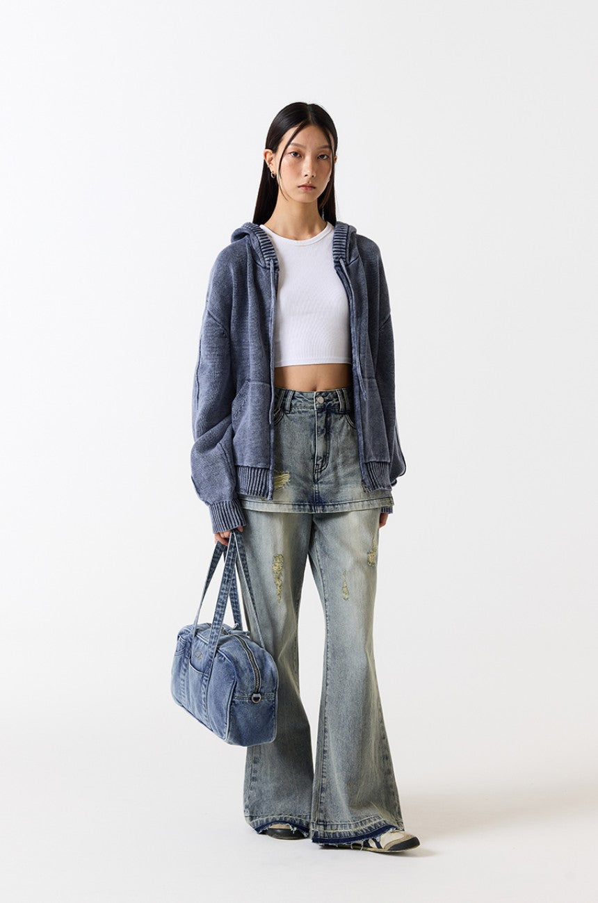 ★[Hearts2Hearts Carmen Worn] 【ODDSTUDIO】Odd signature denim duffel bag