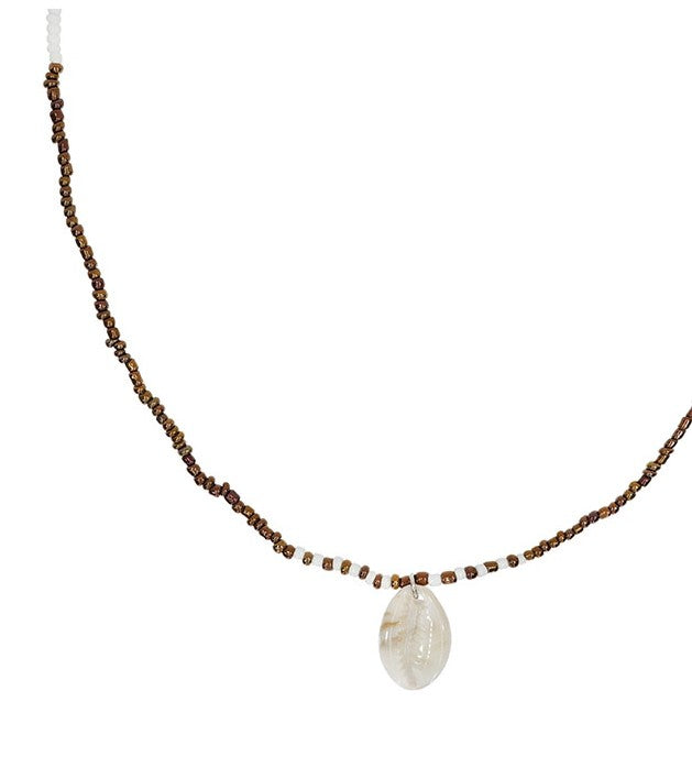 ★[TOMORROW X TOGETHER Beomgyu Worn] 【ULAN】Shell Mini Beads Necklace
