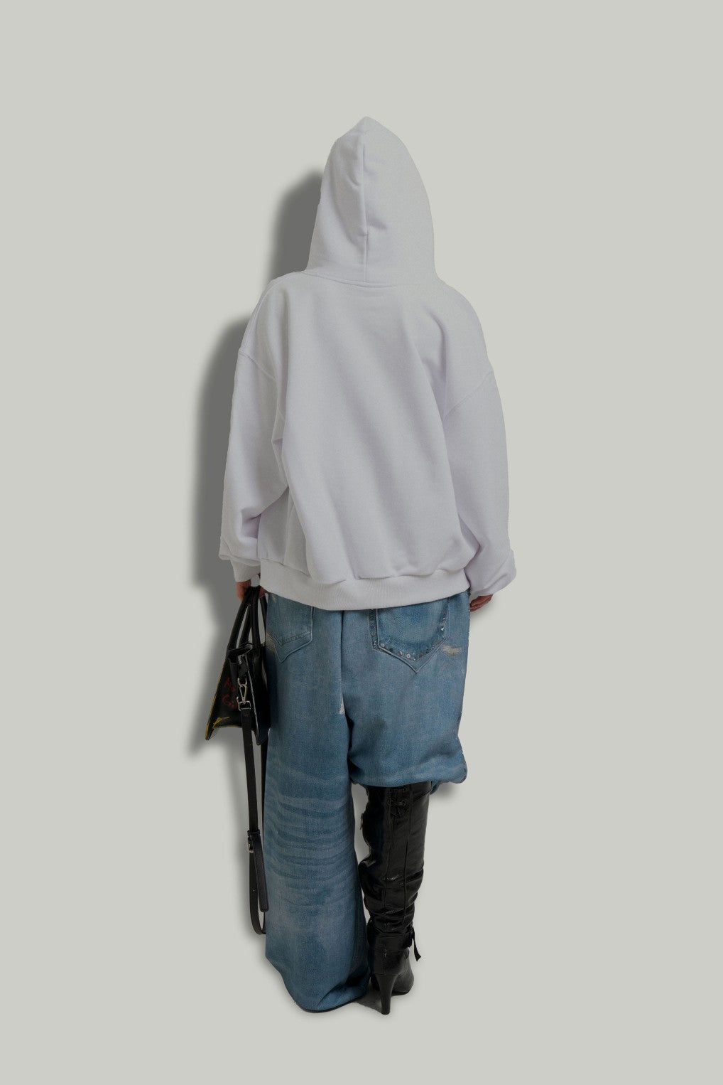 ★[Hearts2Hearts IAN Worn] 【GRAILZ】ERROR 404 ZIP HOODIE [WHITE]
