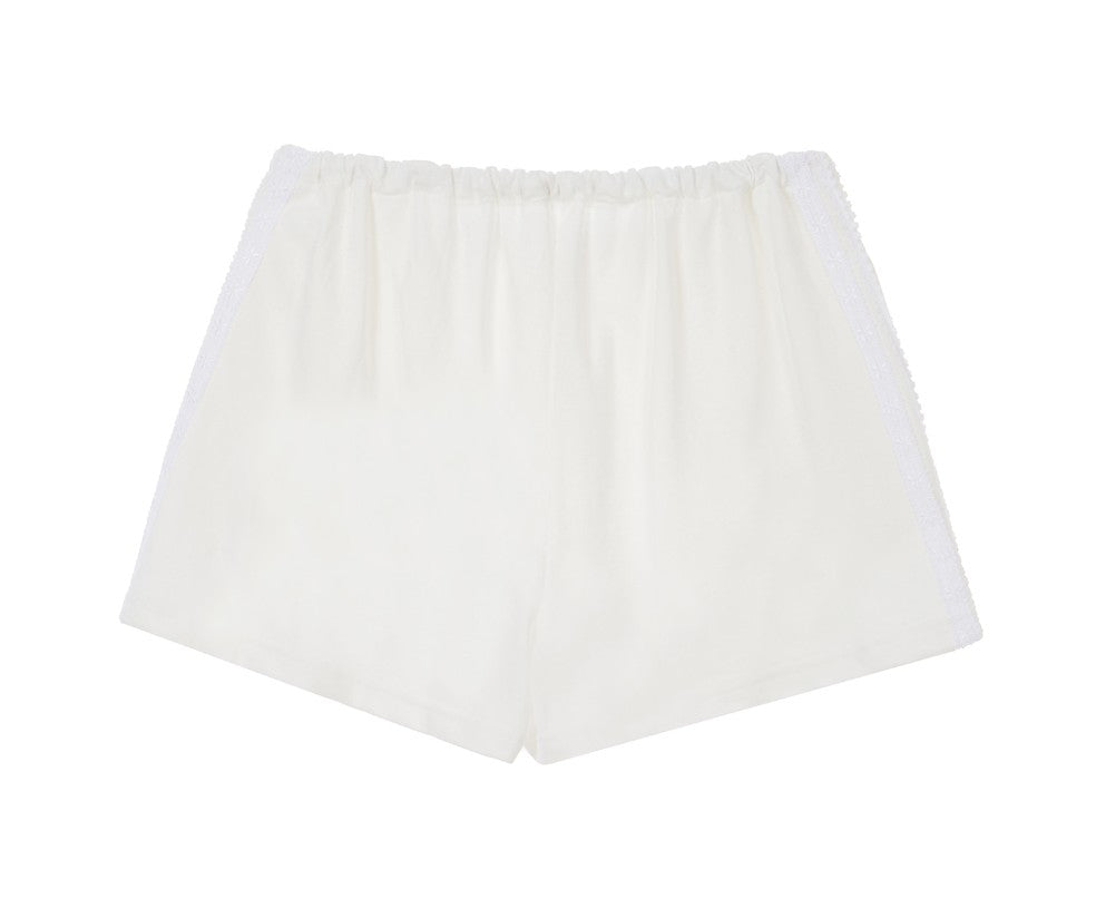 ★[Hearts2Hearts IAN Worn] 【ROSEFRANTZ】Lace Track Shorts [Black]