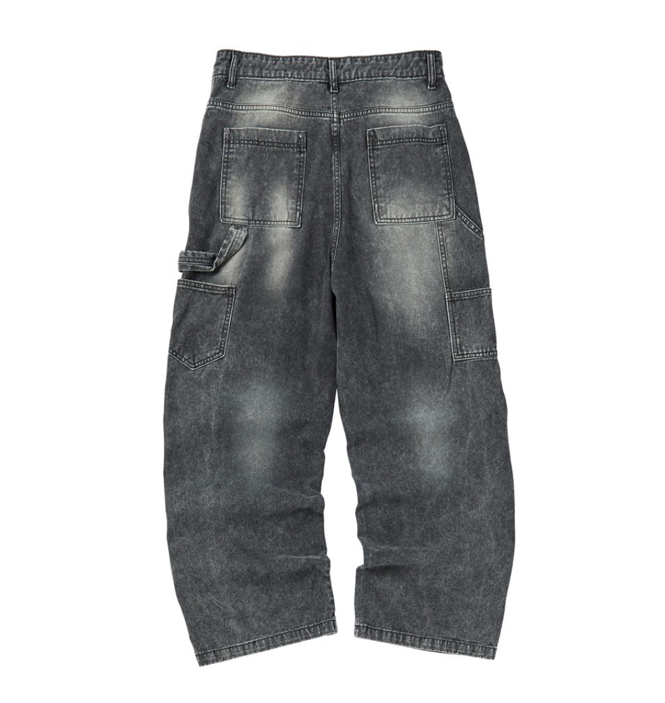 ★[NCT Jisung Worn] 【TRAVEL】Washing Carpenter Denim Pants Charcoal
