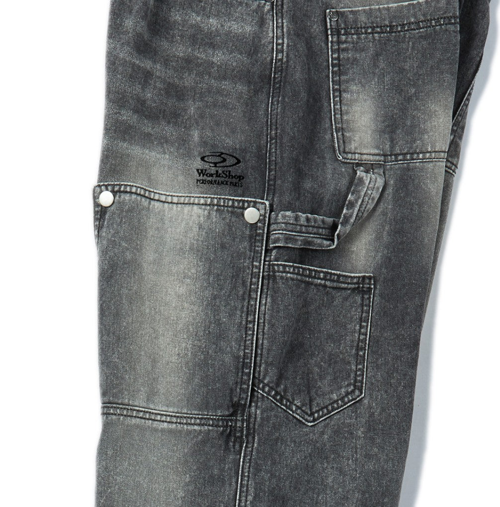 ★[NCT Jisung Worn] 【TRAVEL】Washing Carpenter Denim Pants Charcoal