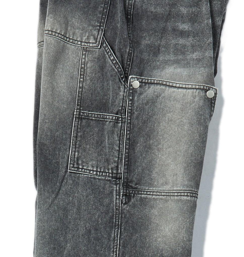 ★[NCT Jisung Worn] 【TRAVEL】Washing Carpenter Denim Pants Charcoal