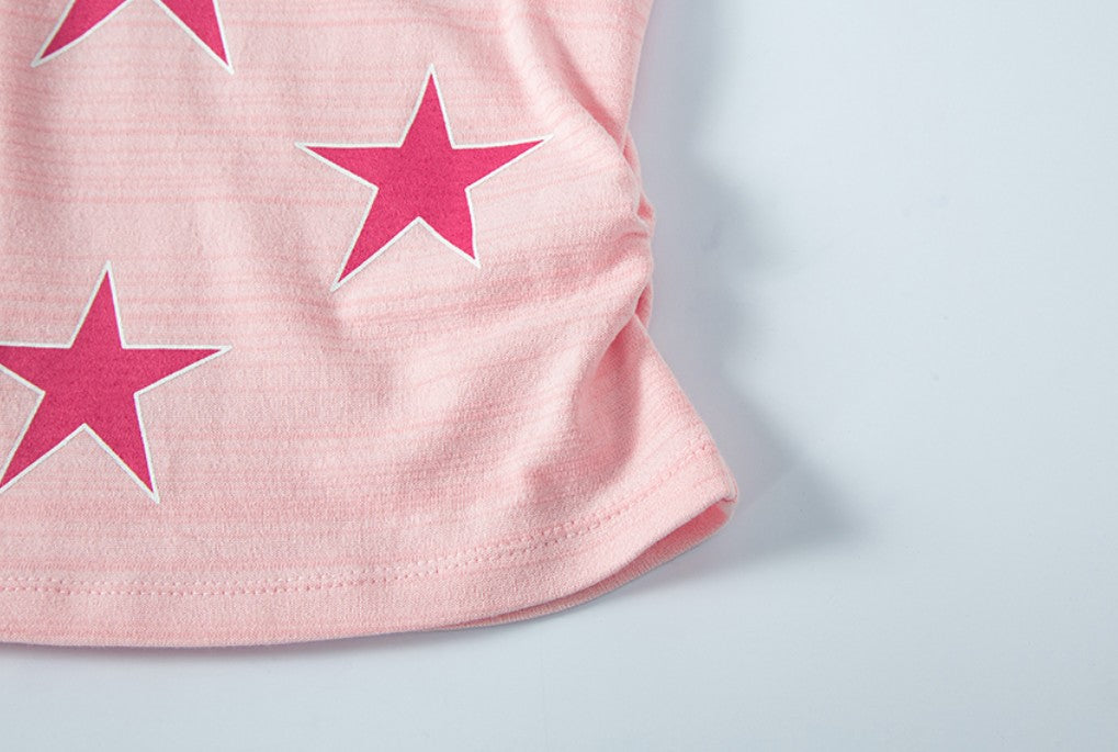 ★[Red Velvet JOY Worn] 【asif CALIE】SHIRRING STAR SLEEVELESS TOP PINK