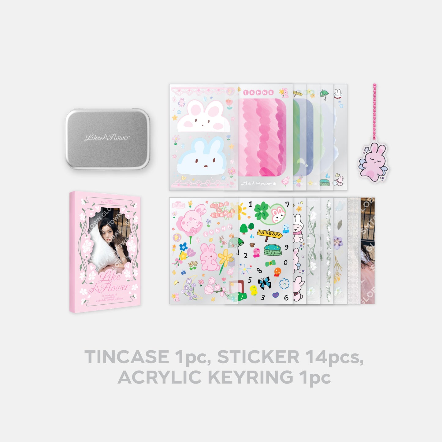 TIN CASE & STICKER BOOK SET - IRENE 'Like A Flower - The 1st Mini Album' MD