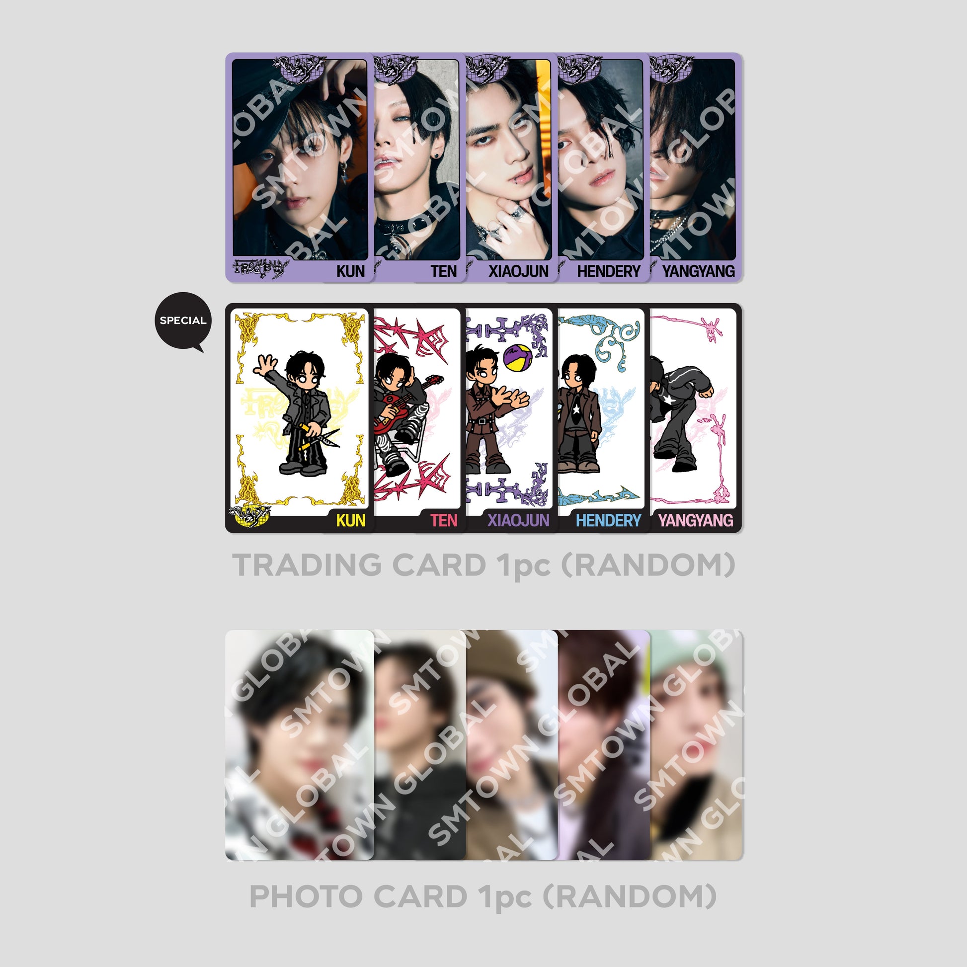 RANDOM TRADING CARD SET - WayV 'FREQUENCY - The 6th Mini Album' MD