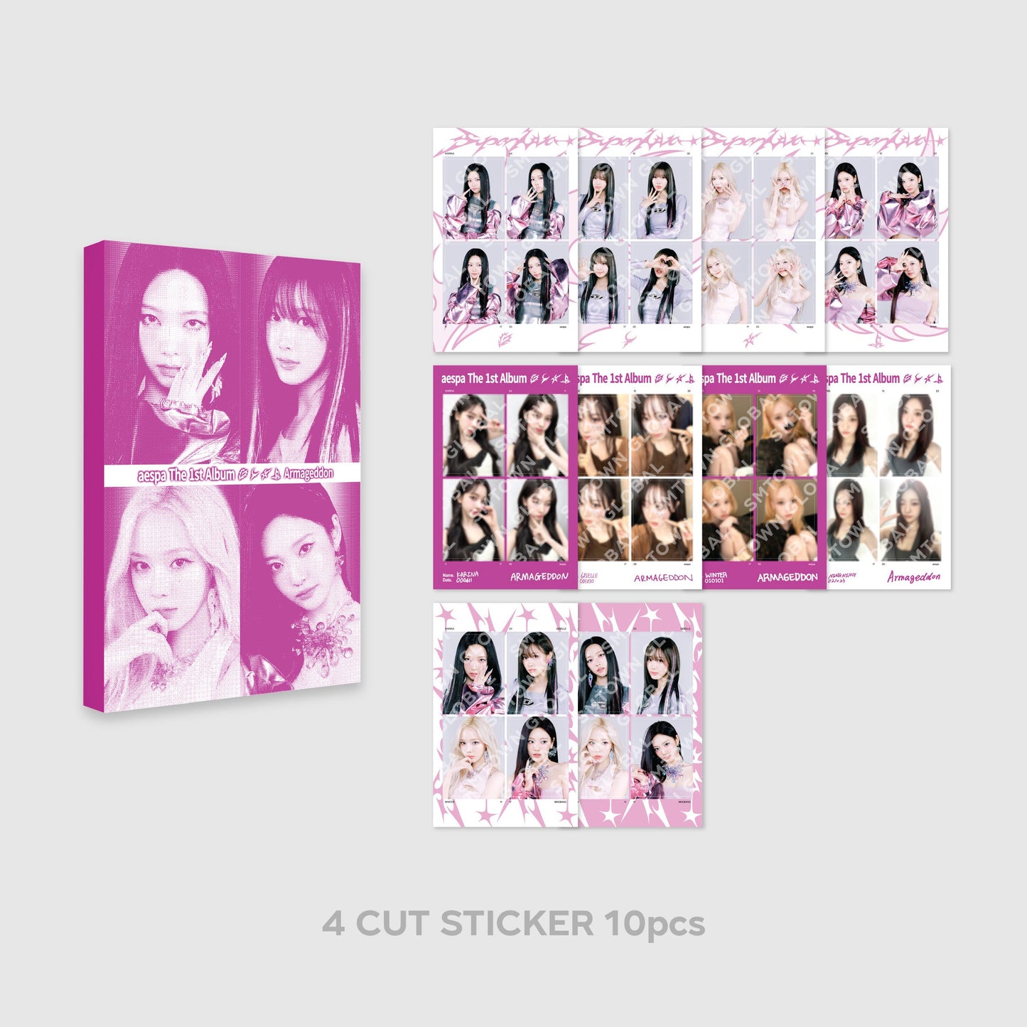 4 CUT STICKER BOOK - aespa 'Armageddon : The Mystery Circle' POP-UP MD