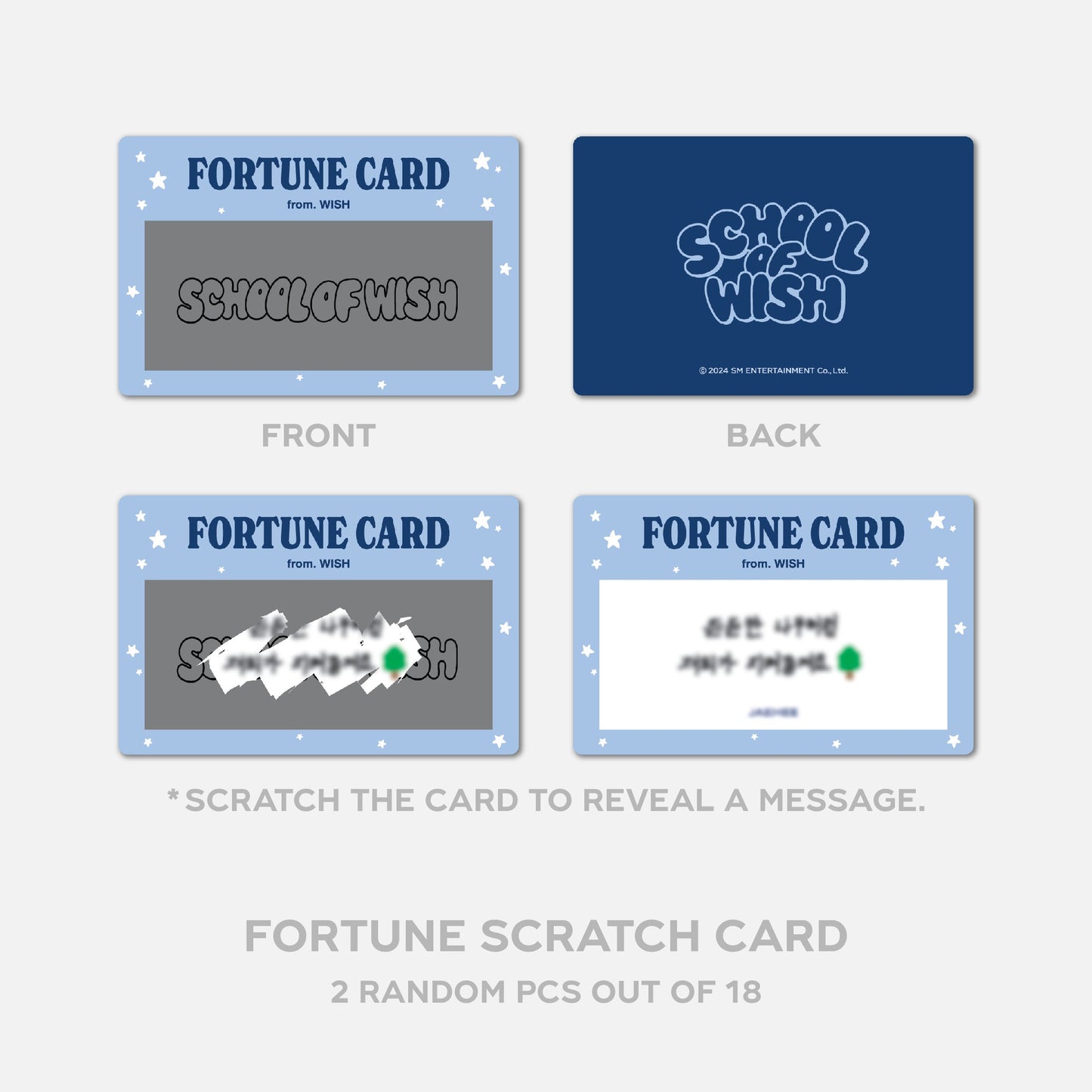 FORTUNE SCRATCH CARD SET - NCT WISH : SCHOOL of WISH