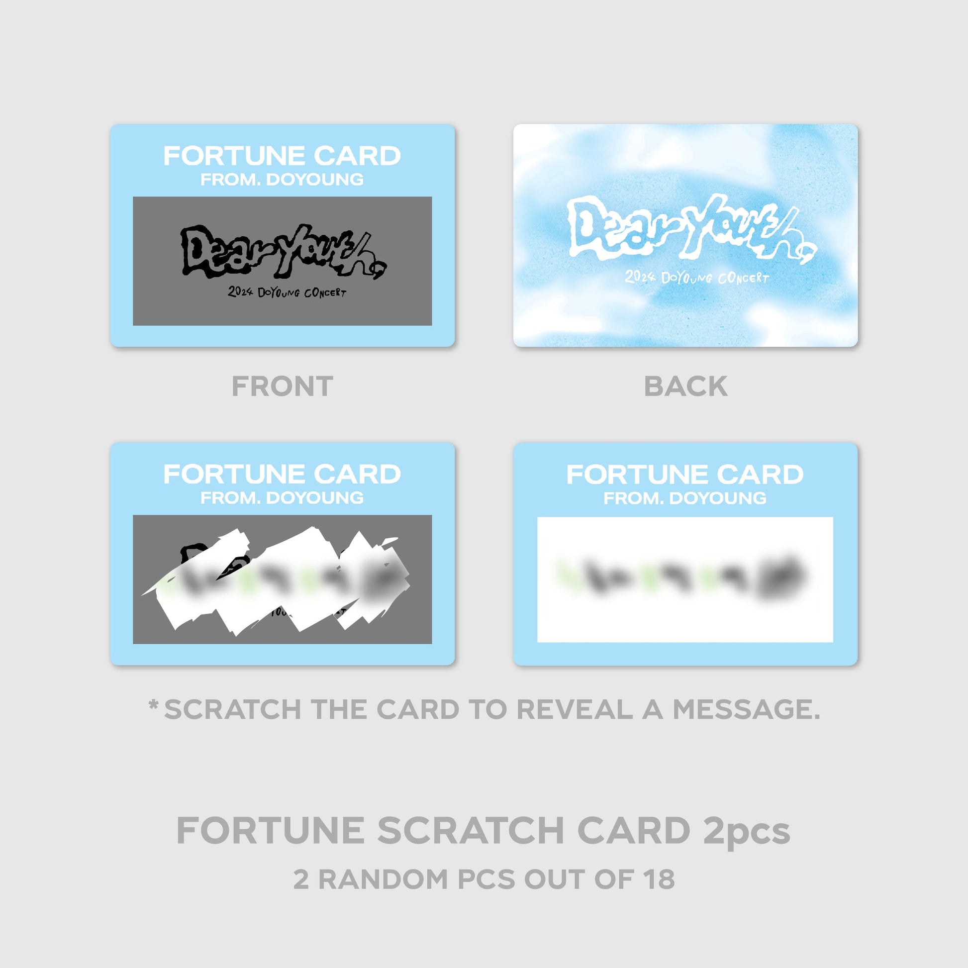 FORTUNE SCRATCH CARD SET - 2024 DOYOUNG CONCERT [ Dear Youth, ] MD