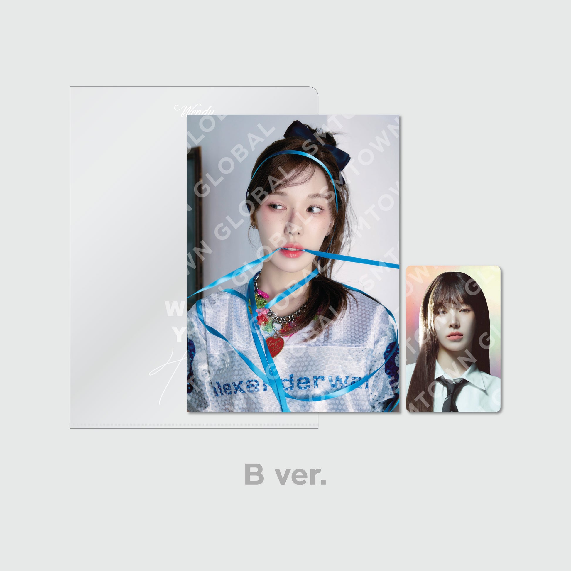 POSTCARD + HOLOGRAM PHOTO CARD SET - WENDY 'Wish You Hell - The 2nd Mini Album' MD