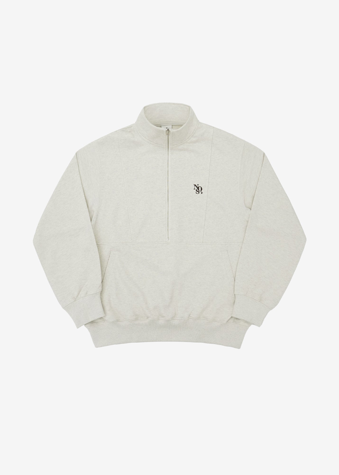 incision half zip-up sweatshirt - oatmeal | NOS7
