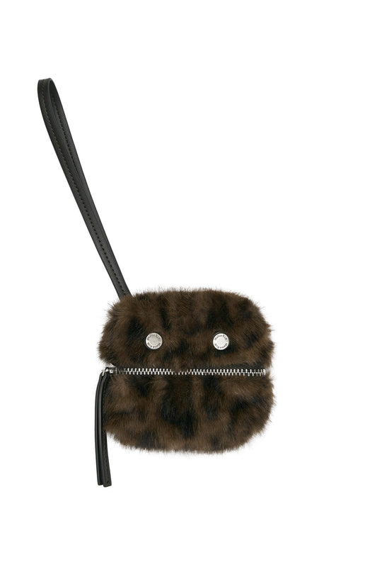 LEOPARD MINI POUCH IN BROWN