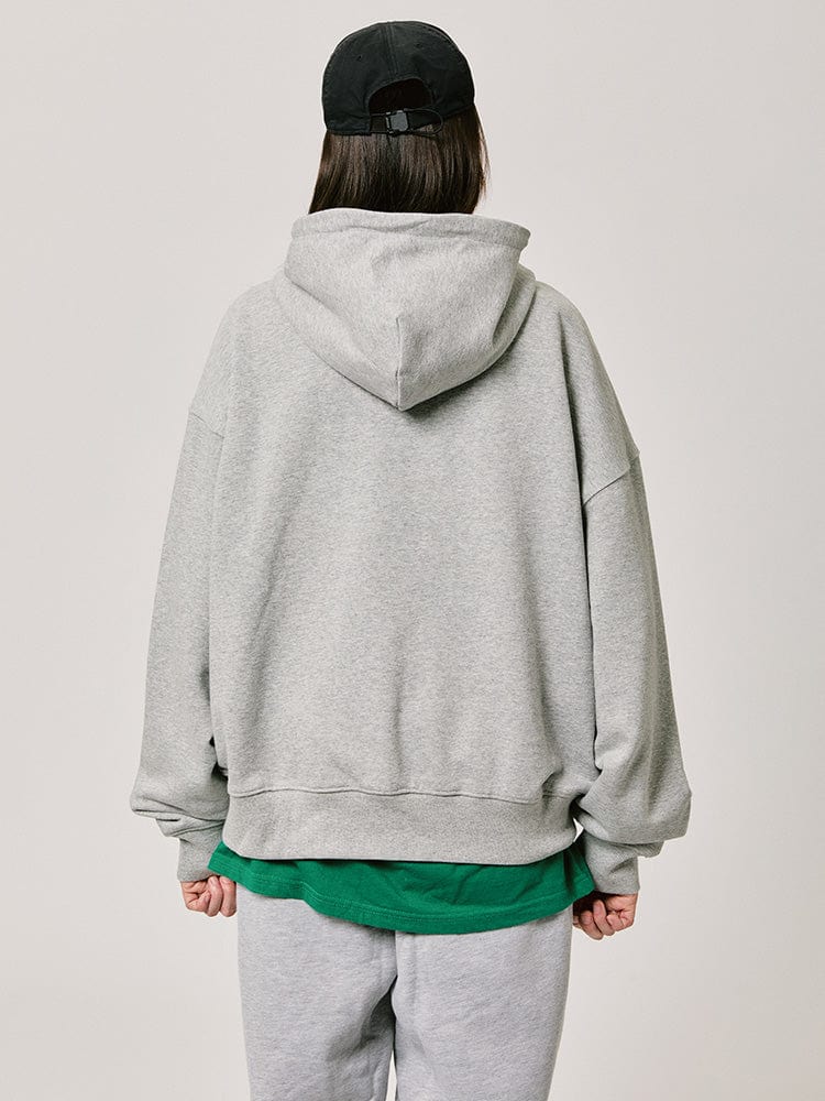 BT21 COOKY BASIC HOODY Zip Up 2024 F/W (Melange Oatmeal)