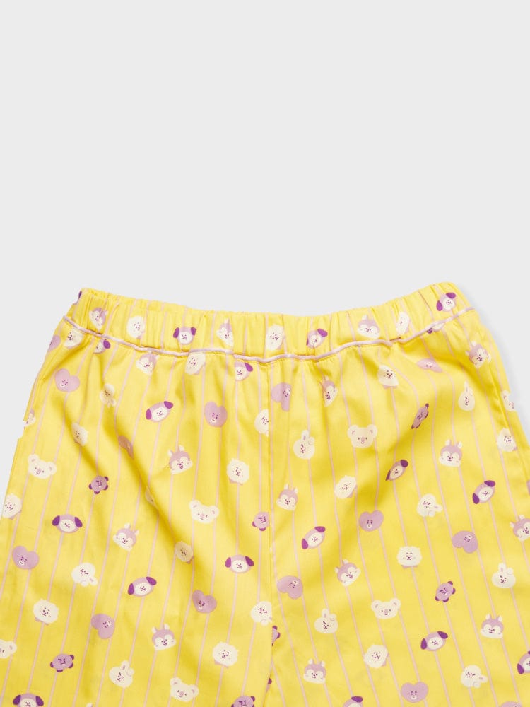 BT21 New Basic Yellow Stripe Pajama Set (M-L)