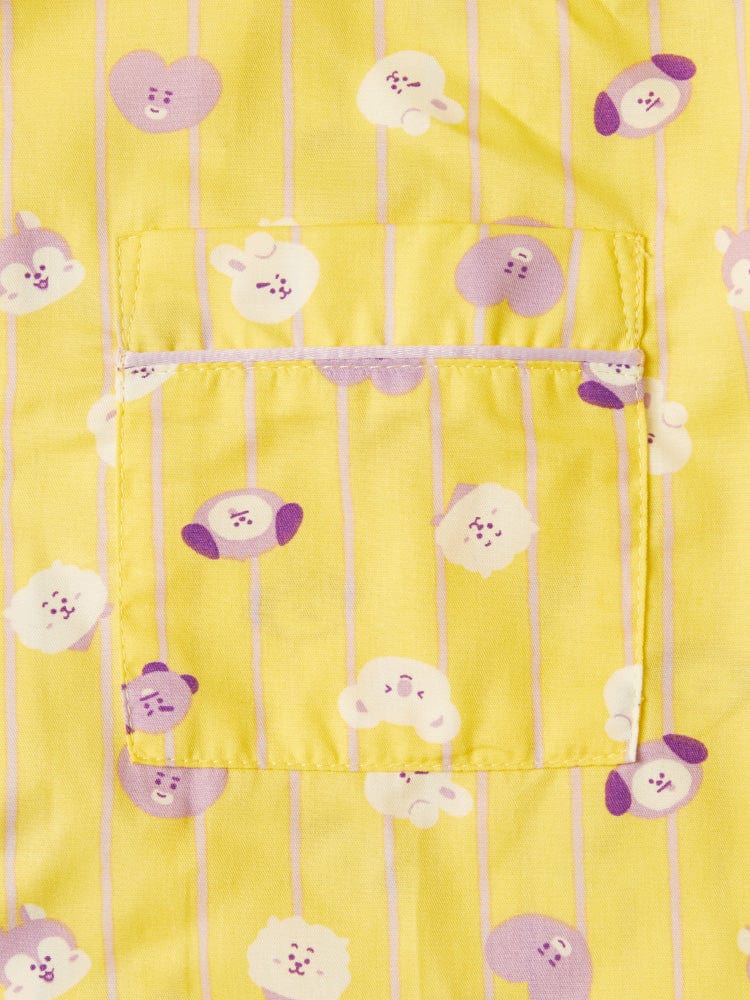 BT21 New Basic Yellow Stripe Pajama Set (M-L)