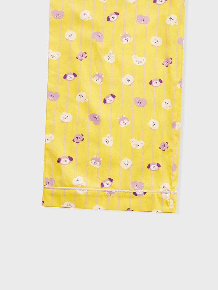 BT21 New Basic Yellow Stripe Pajama Set (M-L)