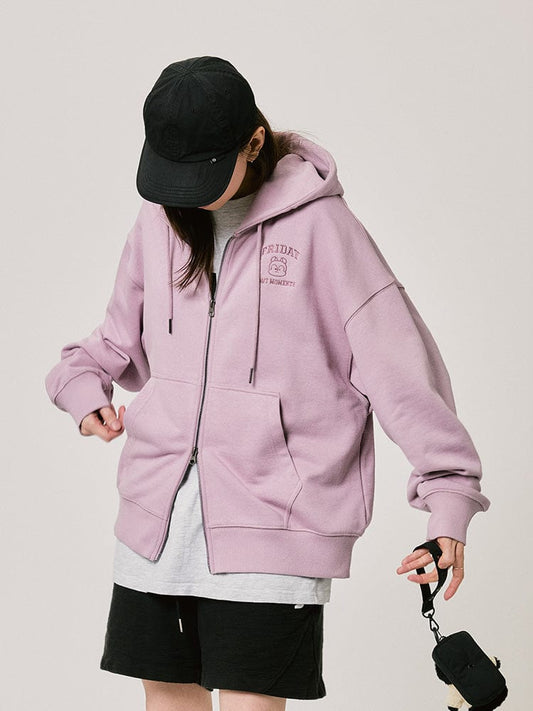 BT21 MANG BASIC HOODY Zip-Up 2024 F/W (Purple)