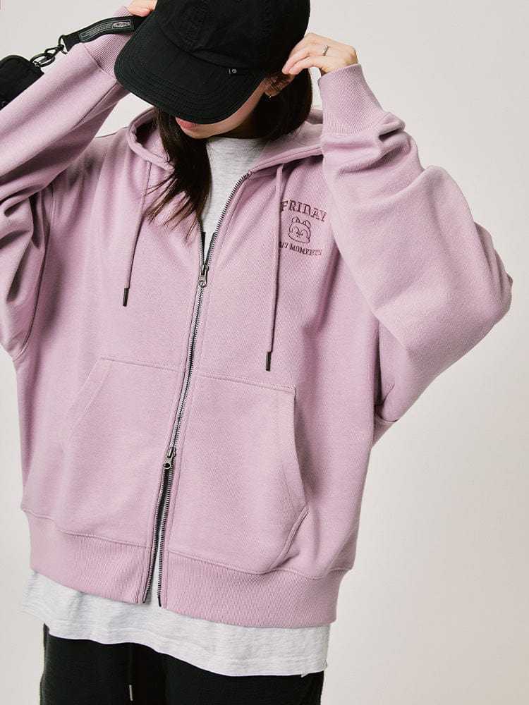 BT21 MANG BASIC HOODY Zip-Up 2024 F/W (Purple)