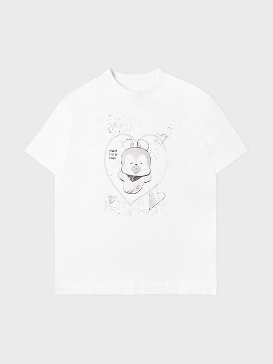 BT21 MANG BASIC Street Short Sleeve T-shirt White