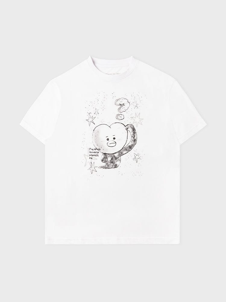 BT21 TATA BASIC Street Short Sleeve T-shirt White