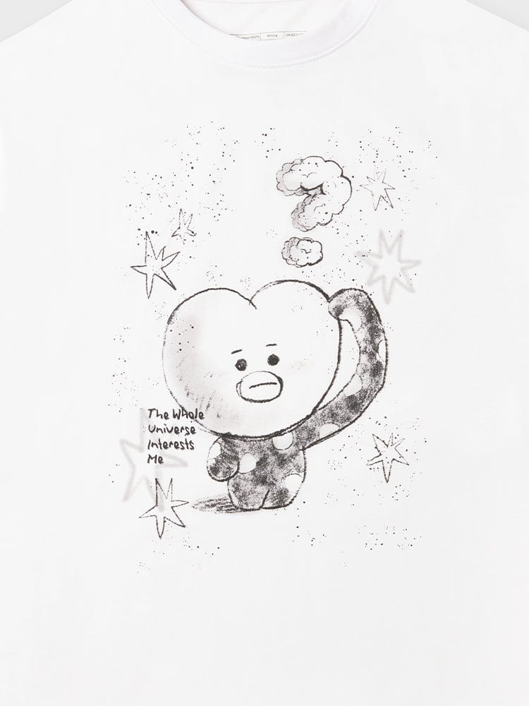 BT21 TATA BASIC Street Short Sleeve T-shirt White