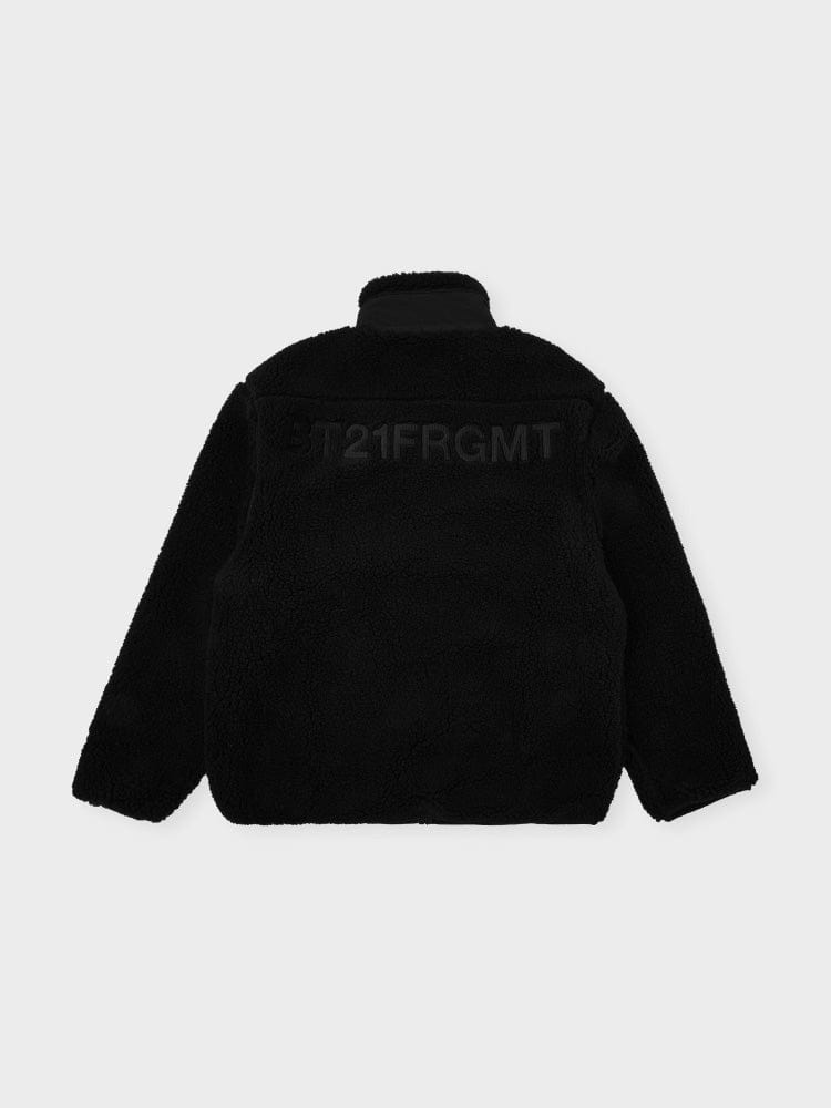 BT21 X FRAGMENT Shellpa Black Fleece Jacket