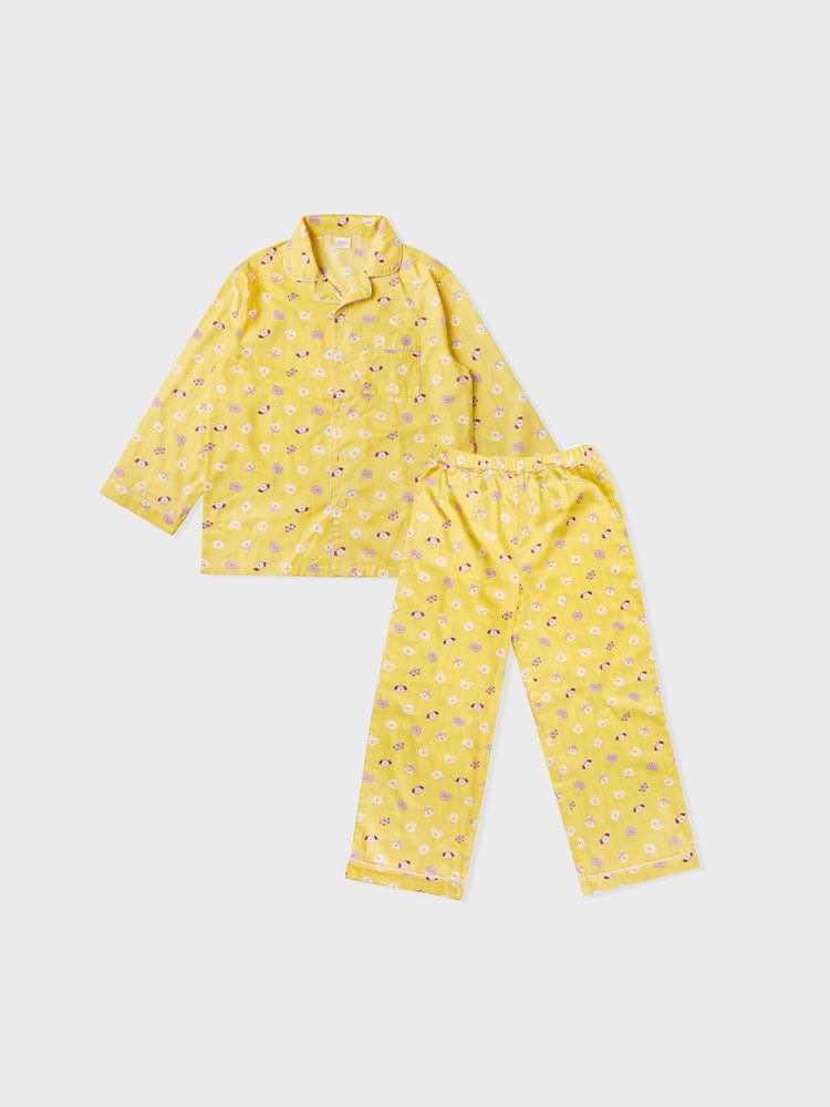 BT21 New Basic Yellow Stripe Pajama Set (M-L)