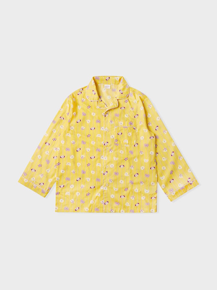 BT21 New Basic Yellow Stripe Pajama Set (M-L)