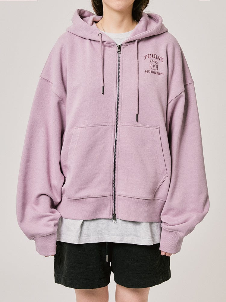BT21 MANG BASIC HOODY Zip-Up 2024 F/W (Purple)
