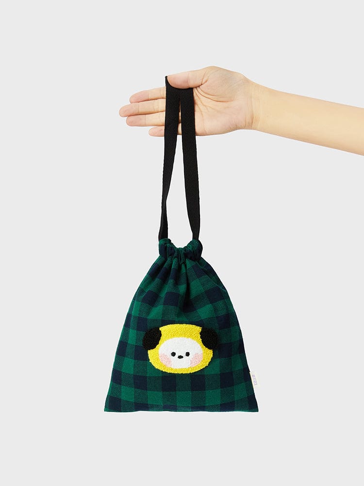 BT21 CHIMMY Mini Basic Check String Pouch